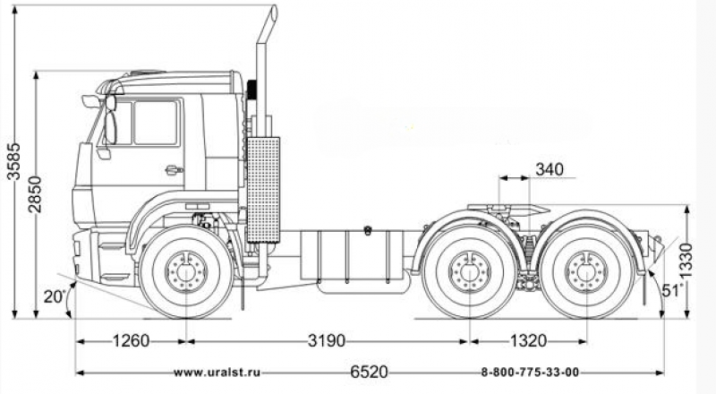 65115-3964-50 Шасси КамАЗ